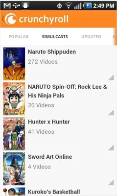 Crunchyroll android App screenshot 2